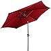 Giantex 10ft Patio Umbrella 6 Ribs Market Steel Tilt w/Crank Outdoor Garden (Burgundy)