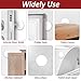 Wideskall® White Round Door Knob Wall Shield Self Adhesive Protector (3