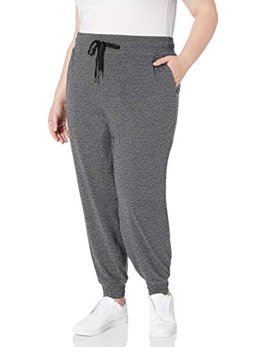 Amazon Essentials Women's Plus Size Brushed Tech Stretch Jogger Pant, Dark Grey Space