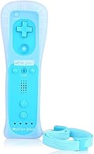 ChamZA Built-in Motion Plus 2 in 1 Wireless Remote Controller Gamepad for Wii/Wii U (Sky Blue)