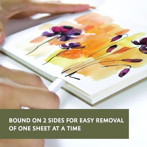 Fluid Artist 140LB Watercolor Paper Block, 4x6, Cold Press, 15 Sheets - 4
