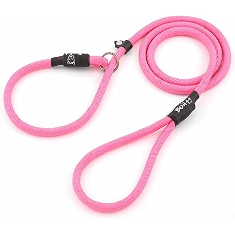 Bunty Strong Nylon Slip On Rope Dog Puppy Pet Lead Leash - No Collar Needed - Pink - Small Cover