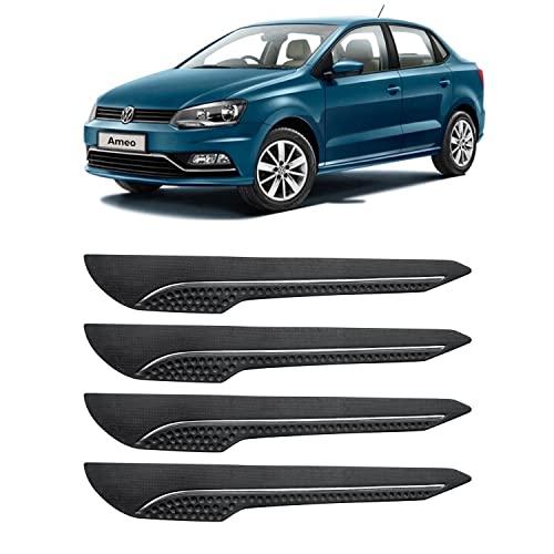 Image of AOSIS-Car Bumper Protector /Bumper Guard for Ameo with Single Chrome Stripe (4-Pcs)