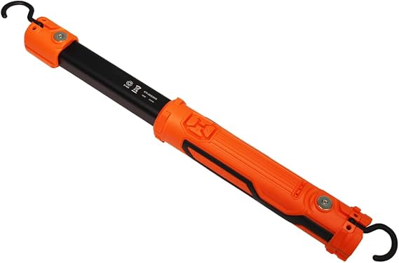 K Tool International XD52848 15.5-Inch Adjustable LED Work Light, Orange/Black, Battery Powered, 6 Levels of Brightness, 700 Lumens