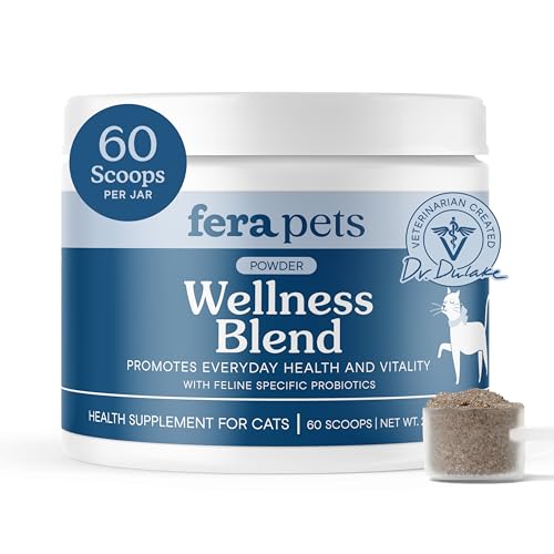 Fera Pets Cat Multivitamin - Wellness Blend with Probiotics 60 Scoops