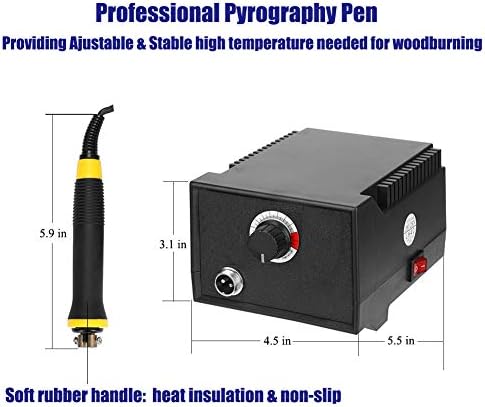 Afantti Wood Burning Pen Tool Kit Set Professional Pyrography Machine Electric Woodburning Leather Burner | 23 Tips | Carry Case | for Adult Starter Beginner Craft