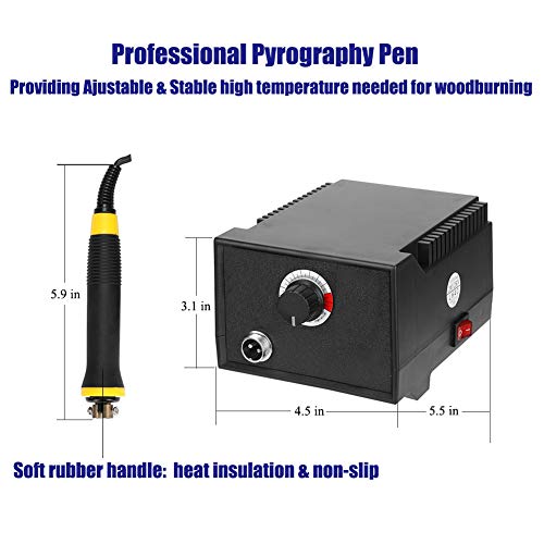 Afantti Wood Burning Pen Tool Kit Set Professional Pyrography Machine Electric Woodburning Leather Burner | 23 Tips | Carry Case | For Adult Starter Beginner Craft #TOP1