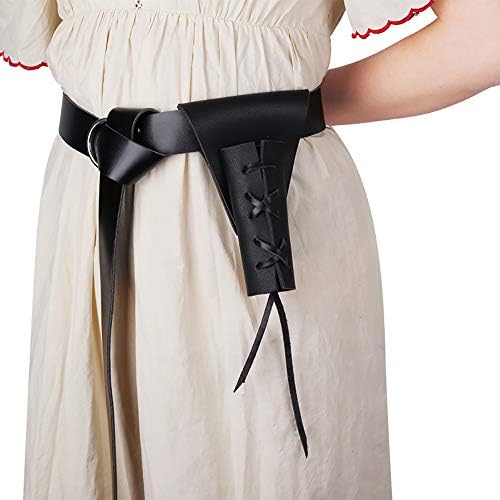 ClearUmm Medieval Leather Sword Dagger Frog Flintlock Case for Knight Assassin Warrior Pirate Costume Cosplay (Frog-1)