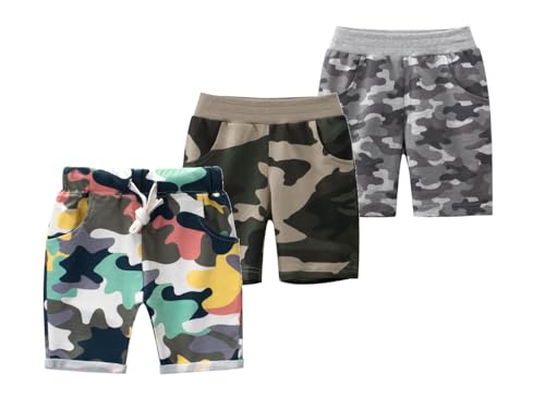 Toddler Boy's Summer Knit Shorts Camouflage 2-3 Pack