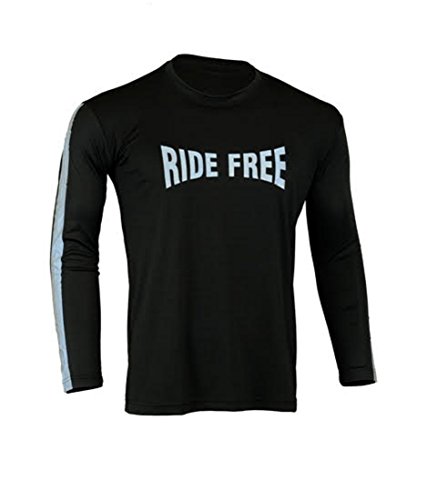 Hugger Glove Company Mens Dri-fit Motorcycle Safety Shirt (Extra Large, Black_RideFree)