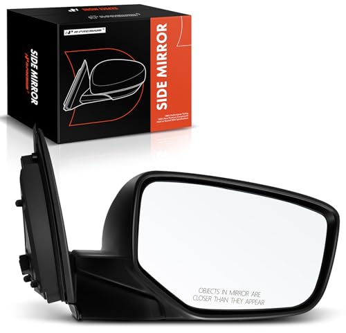 A-Premium Passenger Side Power Door Mirror - Compatible with Honda Accord 2008 2009 2010 2011 2012 - Non-Heated Manual Folding Black Outside Rear View Mirror - Replace76208-TA5-A01
