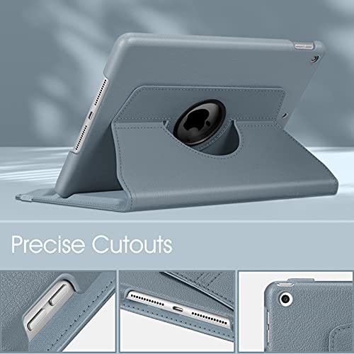 Image of Fintie Rotating Case for iPad 9th Generation (2021) / 8th Generation (2020) / 7th Gen (2019) 10.2 Inch - 360 Degree Rotating Stand Cover with Pencil Holder, Auto Wake Sleep, Cloudy Blue