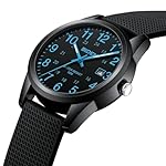 LN LENQIN Mens Watches Analog Quartz Sports Unisex 30M Waterproof Nurse Watch for Men Women Medical Professionals Military Time with Second Hand Glowing Easy to Read Dial - Image 3