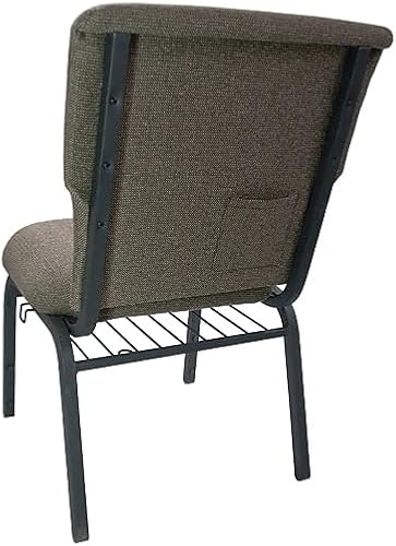 Vista 26 de Flash Furniture Advantage Fossil Discount - Silla para iglesia de 21 pulgadas de ancho Tela fósil/marco negro
