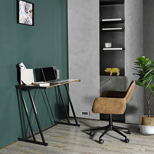 Moon Channel Computer Desk 35'' Home Office Writing Desk, Modern Simple Style Laptop Table With Metal Frames For Small Bronw 35.4 X 18.9 X 29.5 Inches #TOP3