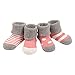ANIMQUE 4 Pares Bebé Calcetines Invierno para 0-6 Meses Niños Niñas Recien Nacido Calcetines Suave Grueso Algodón Cálido Calcetines de Becerro Lindo, Rosa Oscuro XS