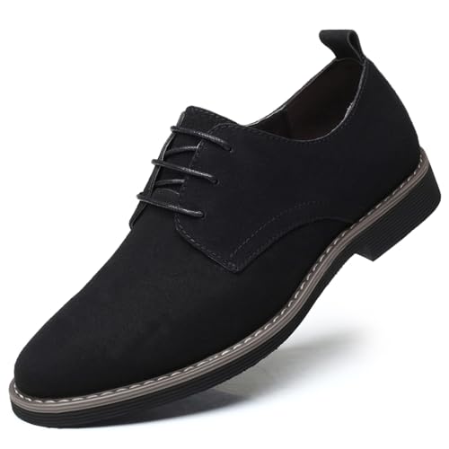 Mens Suede Shoes Dress Shoes Classic Oxfords Business Casual Lace Up Derbys Shoes