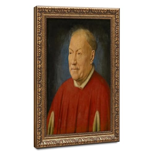 Toile Jan Van Eyck portrait du cardinal Albergati tableau de maître chic
