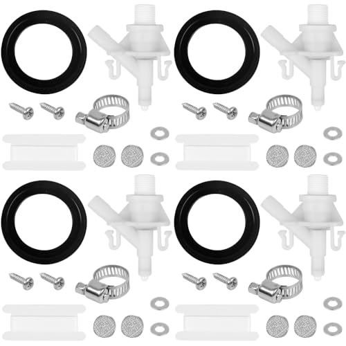 Image of 4 PACK 385311641 RV toilet valve kit Fits for Dometic 300|301|310|311|320 |321 Pedal-Flush Toilets Leakage Resistance RV Toilet Parts With Flush Ball Seal