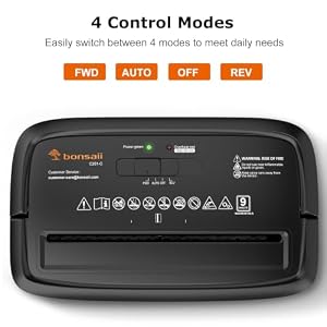 Bonsaii 9-Sheet Crosscut Paper Shredder for Home, P-4 Security Level — photo 6 of 6