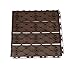 MhdunueSK Interlocking Deck Tiles, Flooring Tiles for Balcony, Balcony, Patio, Porch, Indoor, Outdoor, 12 * 12in, Pack of 12 (Brown)