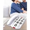 Landline Phone for Seniors, Big Button Phones for Visually Impaired Seniors, with Extra Loud Ringer, Large Easy Buttons, Emergency House Phones
