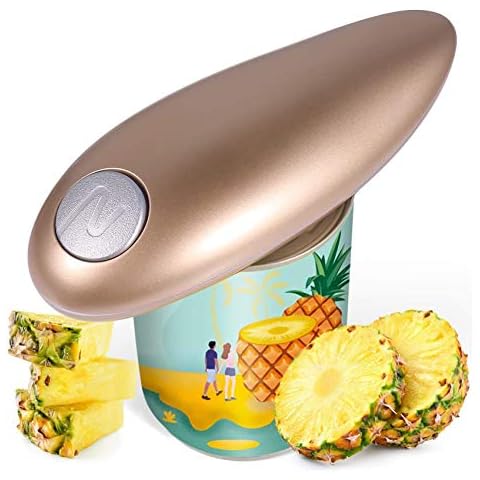 Handupfree Electric Can Opener, Restaurant can Opener, Smooth Edge Automatic Electric Can Opener! Chef's Best Choice, Gold Cover