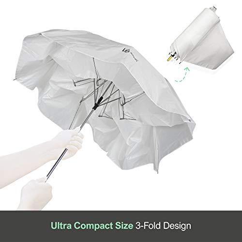 Ls Limo Studio Limostudio AGG3098 / AGG3099 Limostudio [2 Pack] 33 Inch 3-Fold Ultra Compact Professional Photography Photo Video Studio Lighting Flash Translucent White Soft Umbrella thumb #1