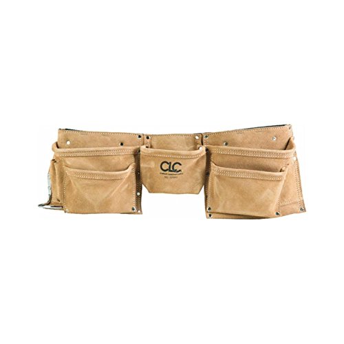 CLC Custom Leathercraft I370X3 Heavy Duty Suede Construction Work Apron & Steel Hammer Loop, 8 Pocket by Custom Leathercraft - Used condition - US$19.50