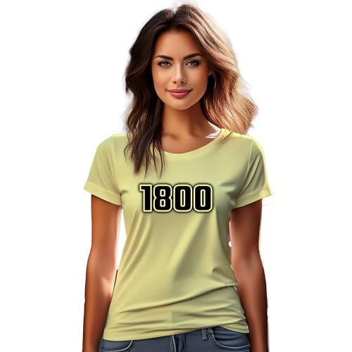 T-shirt 1800 Year haut de gamme femme coloris Butter Yellow S