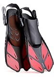CAPAS Snorkel Fins, Swim Fins Travel Size Short Adjustable for Snorkeling Diving Adult Men Women Kid