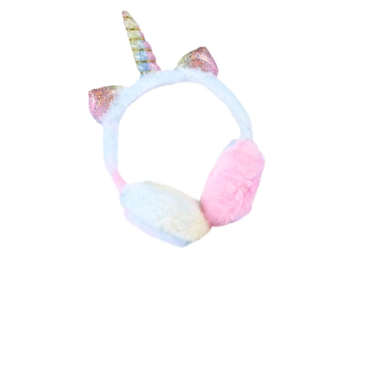 OUNONA Unicorn Ear Warmer Earmuffs Winter Ear Covers for Boys and Creative Gradient Color Design Warm and Comfortable Ear Protection