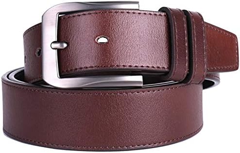 ZXF Men's Leather Belts Wide Alloy Prong Classic Stitched (Colour