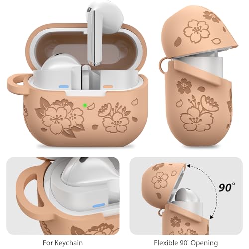 VISOOM Case for Samsung Galaxy Buds 3 Pro and Galaxy Buds 3 (2024) Silicone Earbuds Case Cover Women Wireless Charging Case with Girl Bling Keychain by VISOOM - Image 2