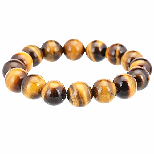 Mens Gifts Aaaa Quality Tiger Eye Stone Agate Handmade Bracelet 12Mm Strand Bracelets #TOP5