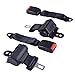 2PCS 42" Universal Retractable Golf Cart Seat Kit for EZGO Yamaha Club Car Could Be Mounted On The Front Or Rear Seat US Delivery (2x Seat with buckles)