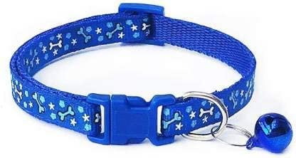 Image of Adjustable I Kitten Collar Bone Printed I Bell Cat Pet Puppy I - Color May Vary Pack of-1 I (Bone Print Collar)