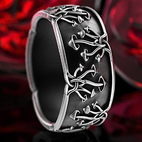 Mushroom Ring For Men, Viking Gothic Mushrooms Ring Hip Hop Band Ring Men’s Punk Mushroom Ring Jewelry Gift Father's Day Accessories (8) #TOP3