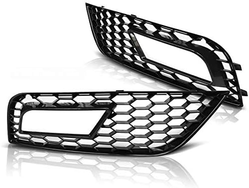 Fog Light Cover compatible with Audi A4 B8 2011 2012 2013 2014 2015 Sedan Avant GV-25 Glossy Black