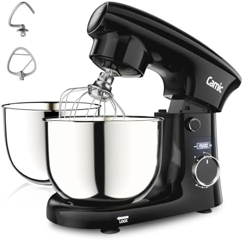 Camic Stand Mixer, 4.2QT+5.3QT Two bowls Electric Food Mixer, 10 ...