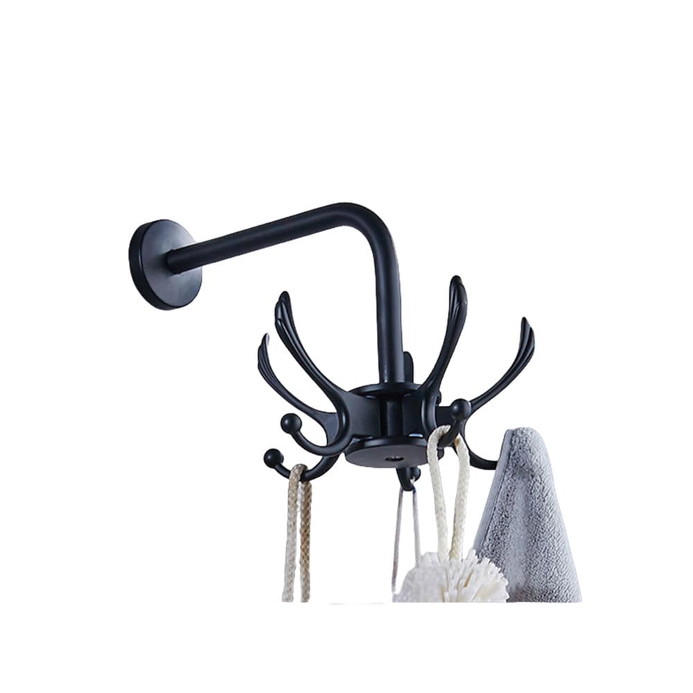 Ganchos para abrigos y toallas Perchas para ropa montadas en la pared Puerta de baño Gancho para abrigos trasero Accesorio de baño 3/5 ganchos, níquel 2,1
