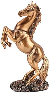 Figurine Horse, Resin Statue Braided Horse, Modern Bronze Horse Statue for Desk Decor, European Style and Exquisite Workmanship, Great for Home/Office/Coffee Shops/Restaurant Decoration(Bronze)
