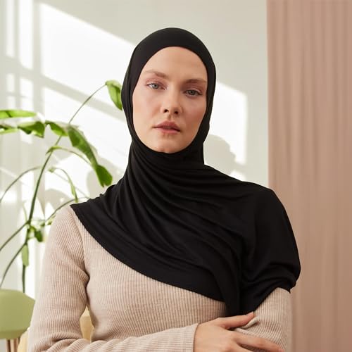 Modest Instant Premium Jersey Hijabs | For Muslim Women Pre-Sewn Head Scarf Wrap Hijabs3