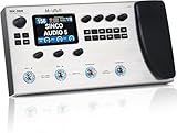 ANVAR M-VAVE MK-300 Modelador de Amp e Efeitos para Guitarra/Baixo com Looper, Drum Machine, Bluetooth, 11 Módulos, 160 Presets, Pedal de Expressão, USB-C, Ideal para Estúdio e Palco Branco