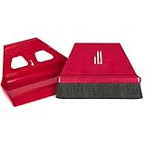 miniWISP Small Broom and Dustpan Set the Best Mini Hand Broom with Electrostatic Bristle Seal Technology (Red)