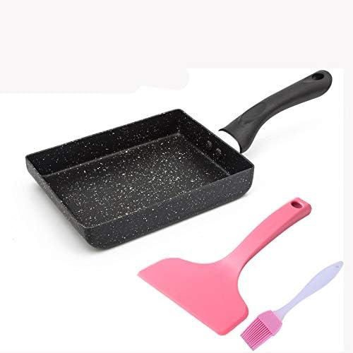 HBJWOV Aluminium Alloy Cookware Pancake Egg Square Pot Nonstick Frying Pan with Shovel(C)