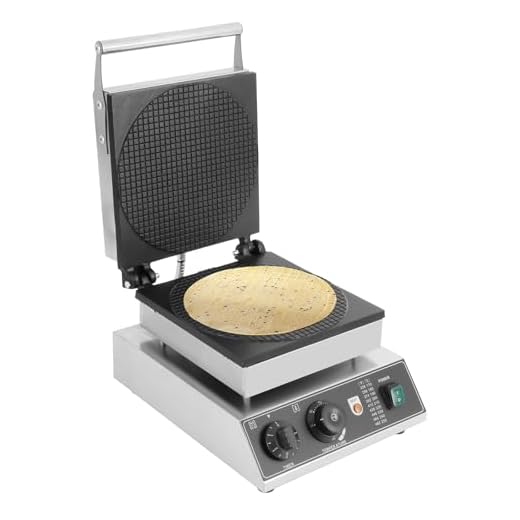 Commercial Ice Cream Cone Maker,Waffle Maker Machine,Electric Waffle Cone Maker.Stainless Steel Breakfast Baker Machine with Temperature and Time Control for Restaurant or Home