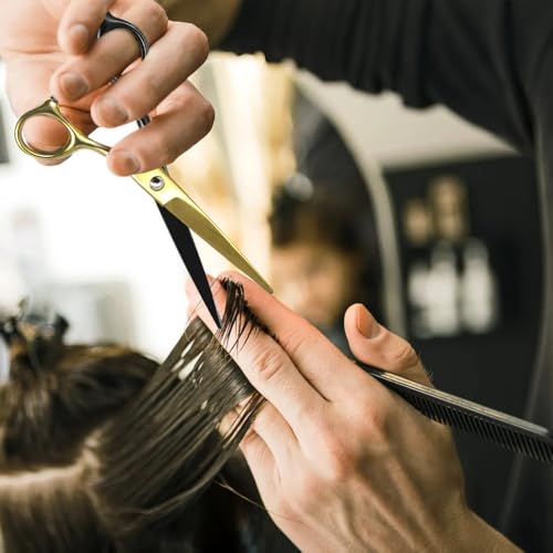 KUIRUNRX® Haarschere Set, 6,7 Zoll Profi Friseurschere Set mit Friseurumhang, Scharfe Haarschneideschere für Damen Herren Kinder Familie Friseursalon