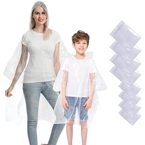 Opret Family Pack Disposable Rain Ponchos Cover