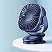 RuYng Wentylator, obrotowy 720° mały wentylator biurkowy i klips na klips, osobisty wentylator chłodzący z solidnym klipsem, 3 prędkości, cichy mały wentylator z wtyczką USB do sypialni, biura, bieżni